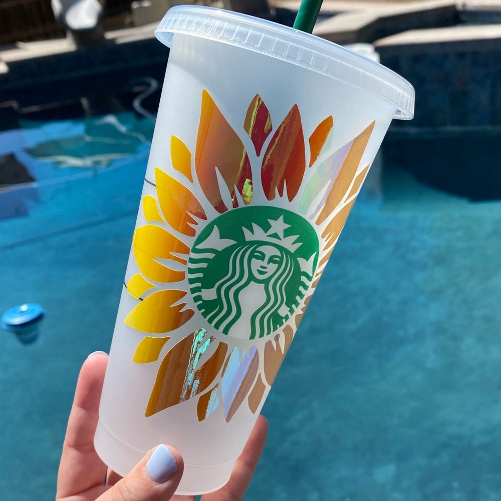 Holographic Sunflower Starbucks Cup! 🎉🌻